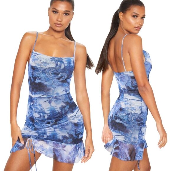 What A Girl Wants Dresses & Skirts - What A Girl Wants Dragon Whimsygoth Grunge Festival Y2K Mesh Mini Dress US 8 NWT